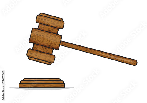 Judge gavel or auction hammer