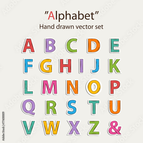 Alphabet sticer set photo