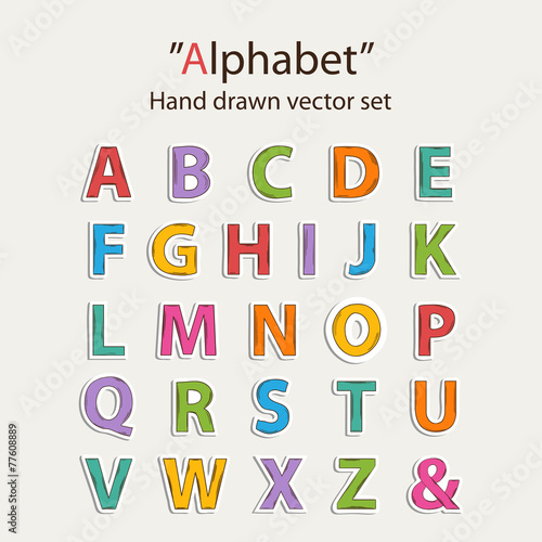 Alphabet sticer set