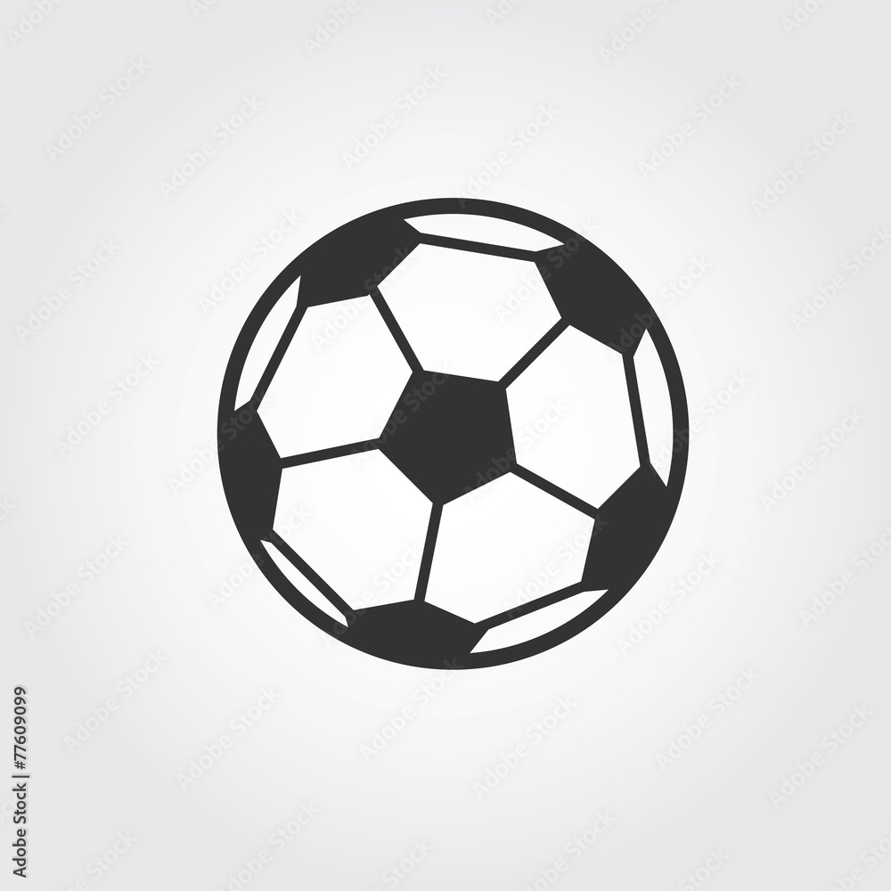 Obraz premium football ball (soccer) icon, flat design