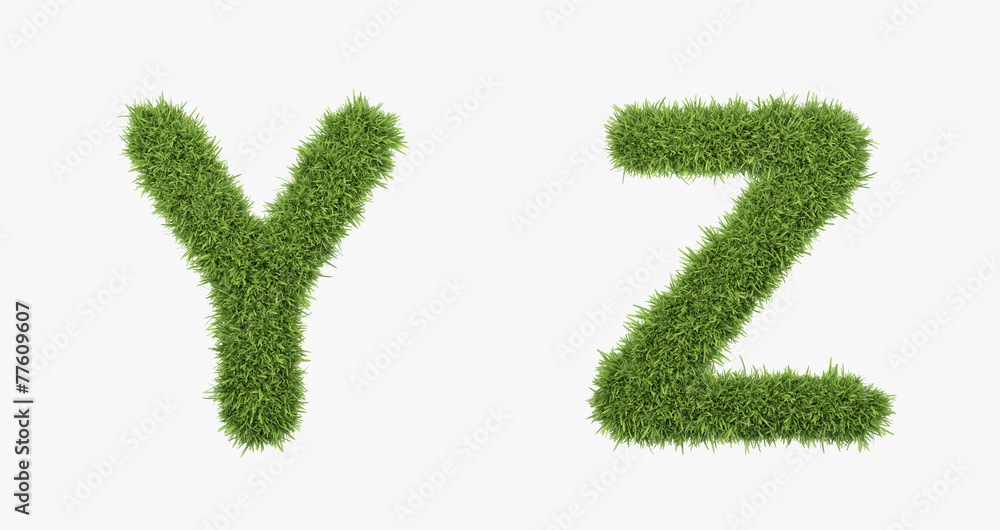 grass letter set grass letter set