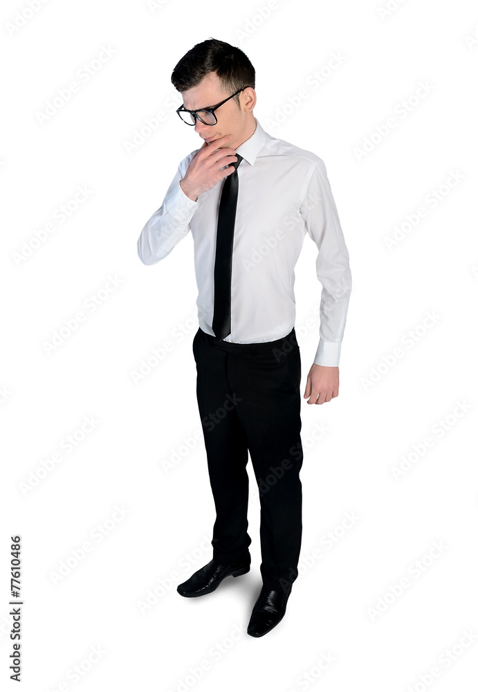Business man thinking solution Business man thinking solution