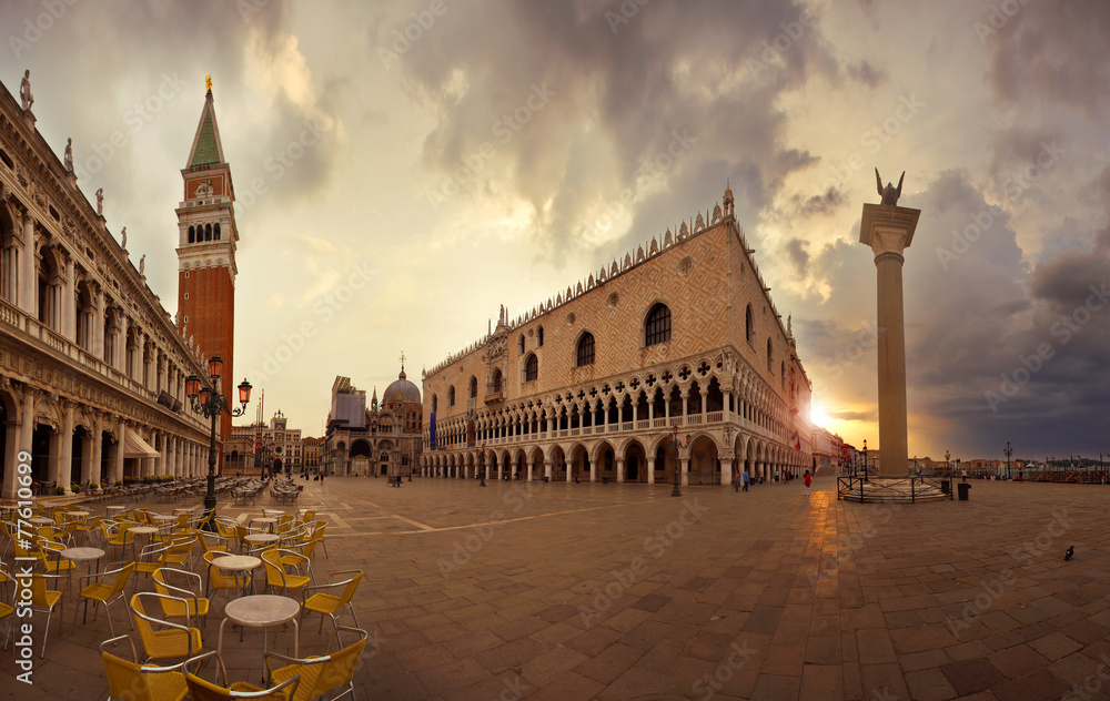 Piazza San Marco at sunrise