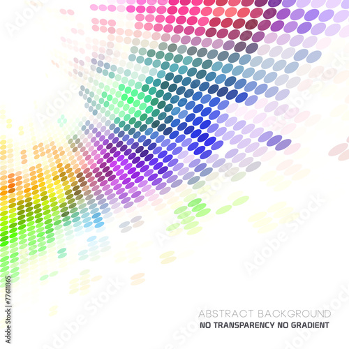 Abstract wavy background with colorful dots.