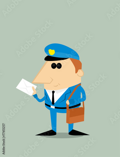 Cartoon postman