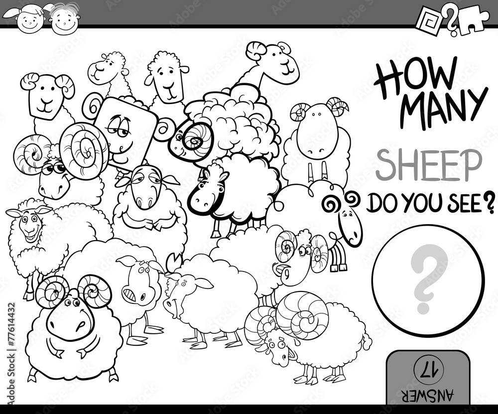counting game cartoon coloring page counting game cartoon coloring page