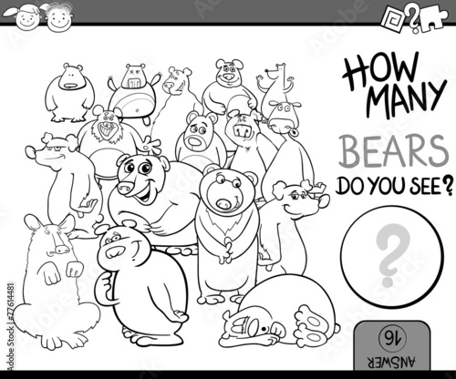 counting game cartoon coloring page