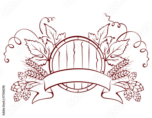 Design elements -- composition with beer keg