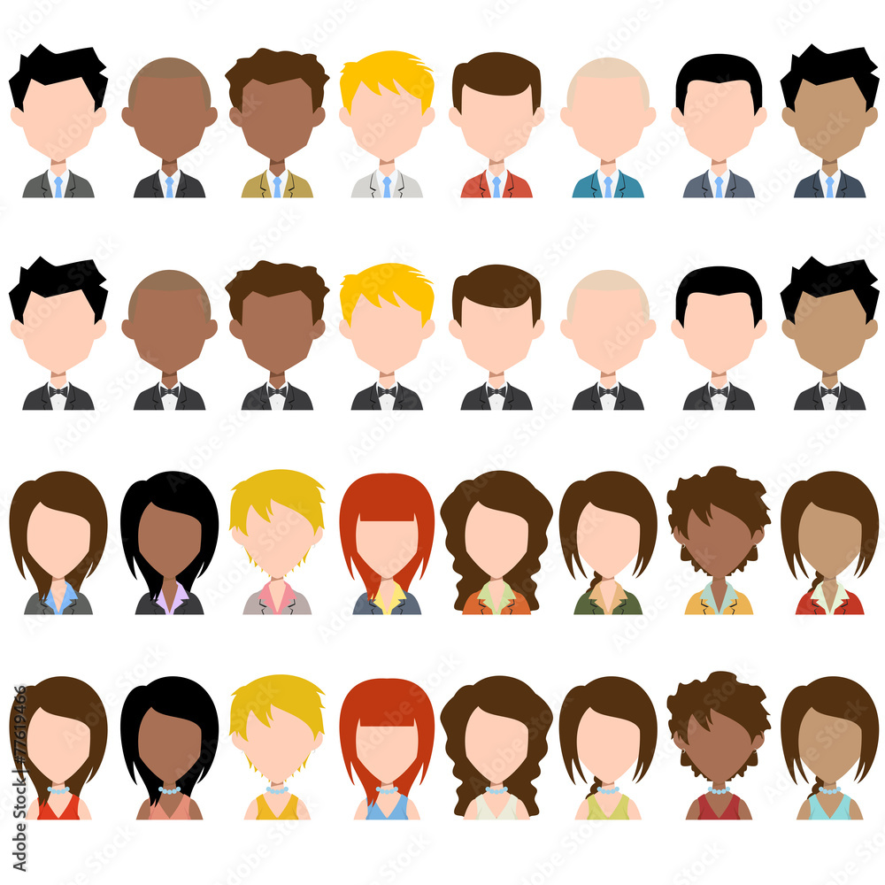 Business people avatar, vector set collection Business people avatar, vector set collection