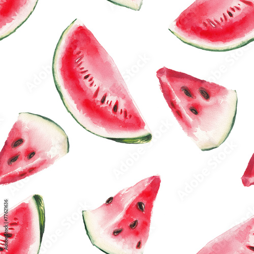 watercolor watermelon pattern