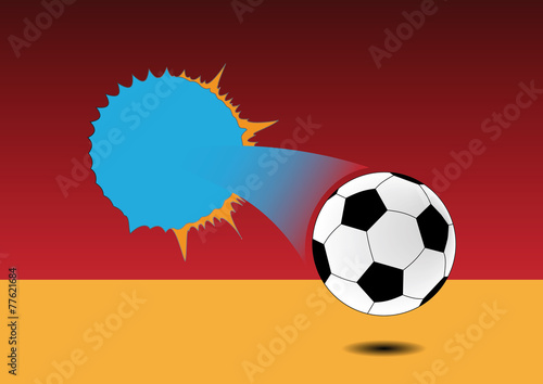 Ball fliegt durch ein Loch