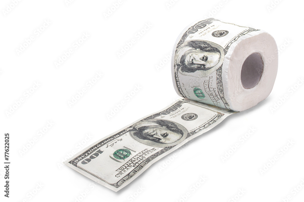 Toilet paper money dollar Stock-foto | Adobe Stock