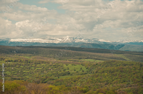 Spring in the mountains of the Caucasus  Republic of Adygea