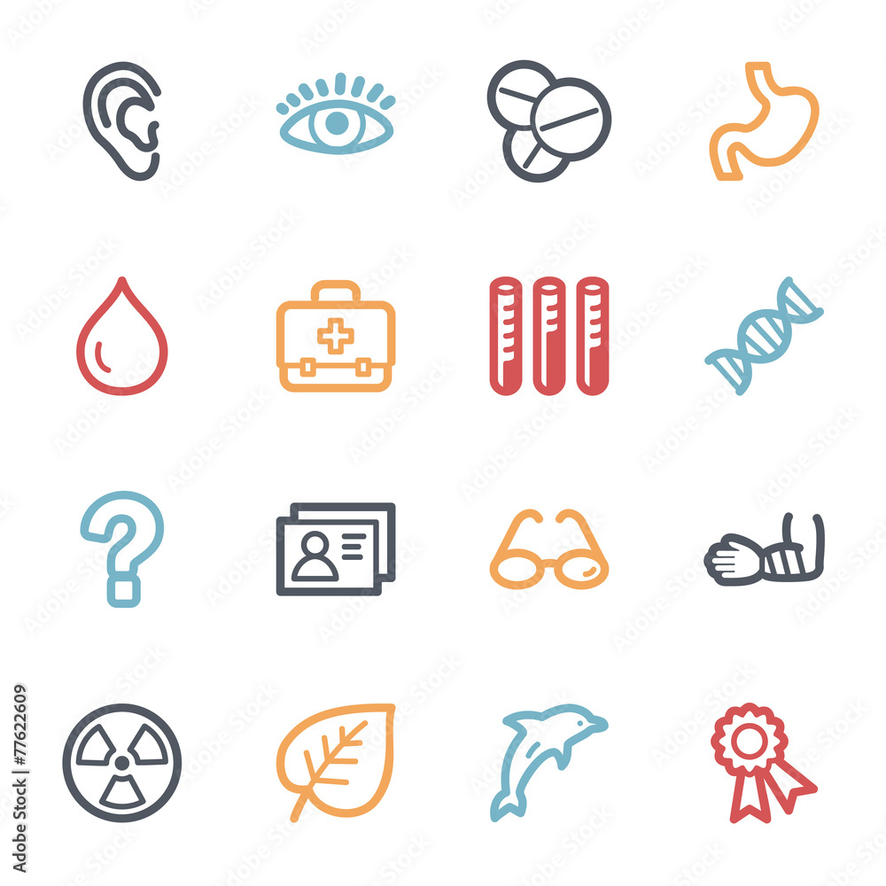Medicine web icons set Medicine web icons set