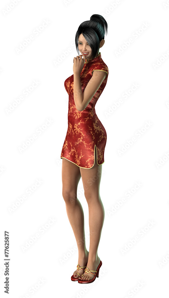 Naklejka premium Chinese Young Woman