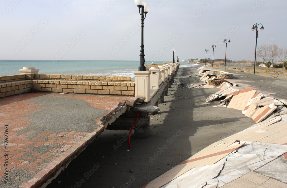 Harbour Wave, Tsunami Destruction