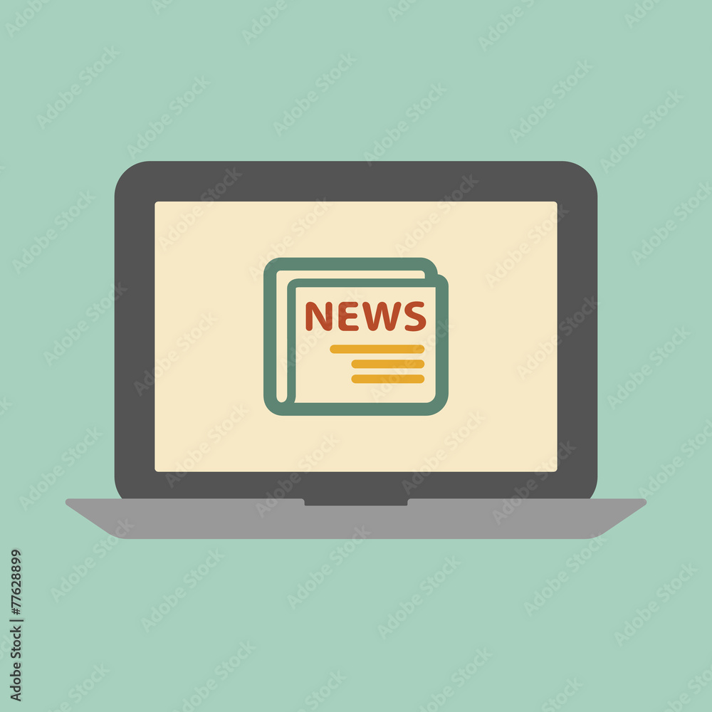 News concept. Laptop screen News concept. Laptop screen