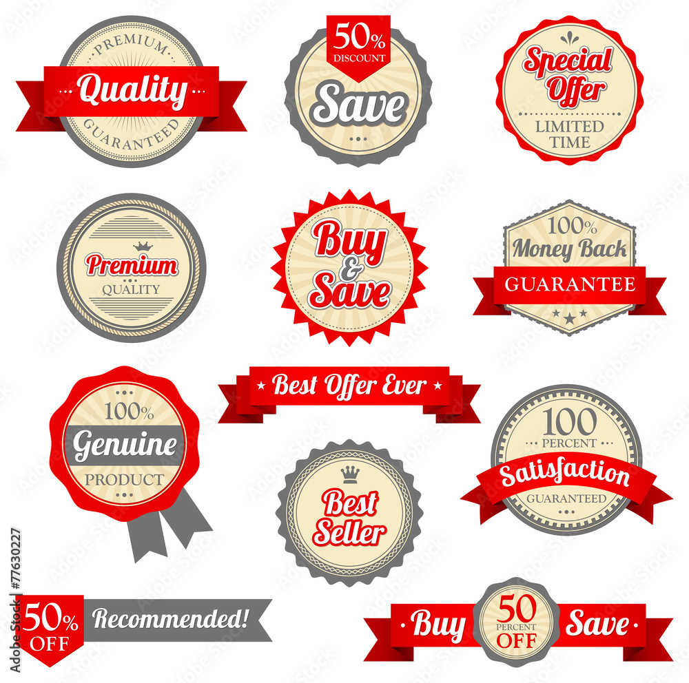 Obraz premium Vintage labels set