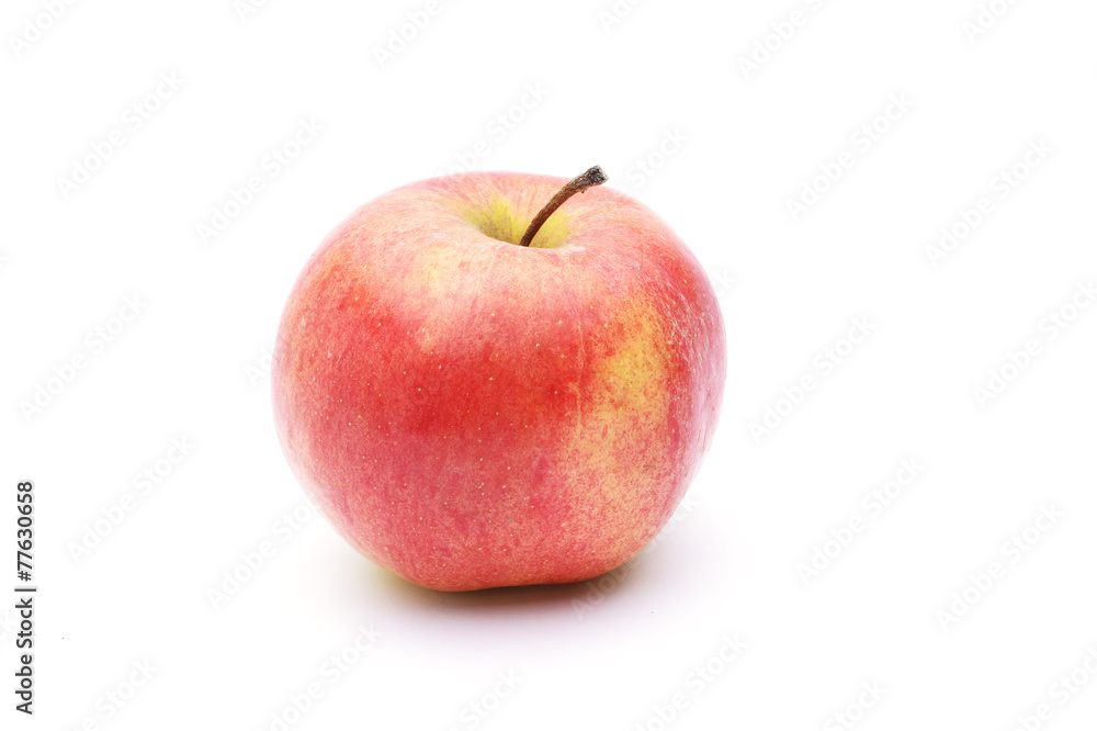 Apples on white background