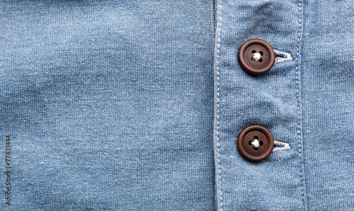 Jean cloth with buttons in a row