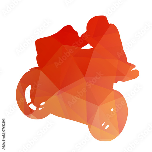 Abstract vector motorcycle silhouette