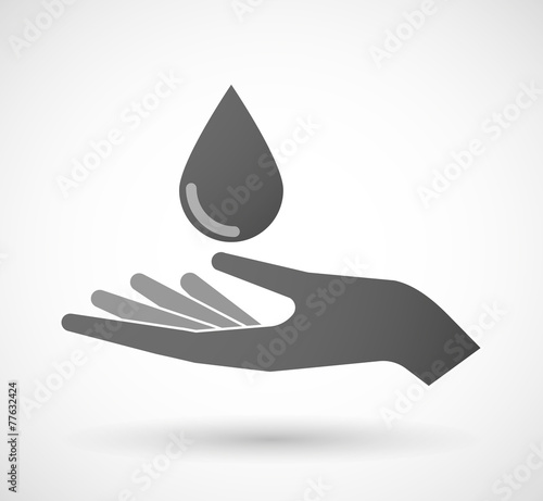 Hand giving a blood drop