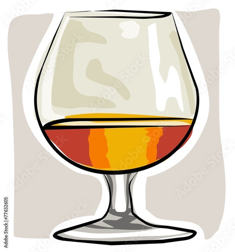 sketchy brandy glass