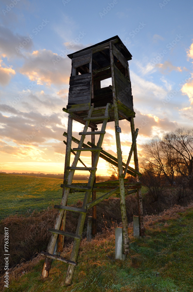 Hunting pulpit at sunset Hunting pulpit at sunset