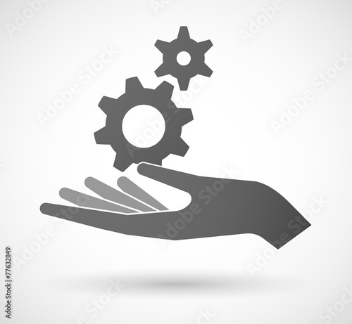 Hand giving gears