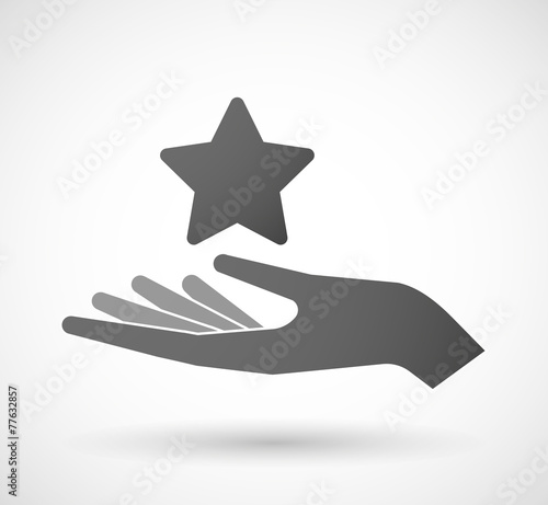 Hand giving a star