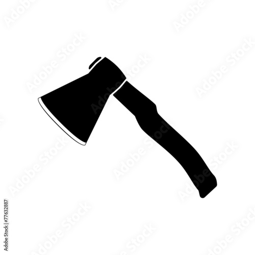 The ax icon. Axe symbol. Flat