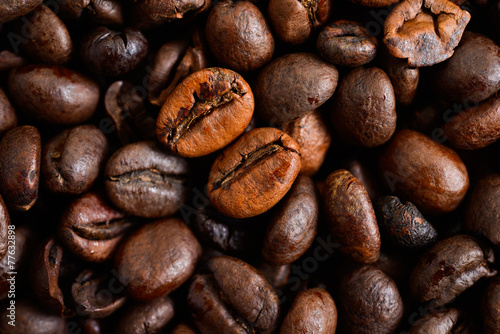 Roasted coffee beans, food Background