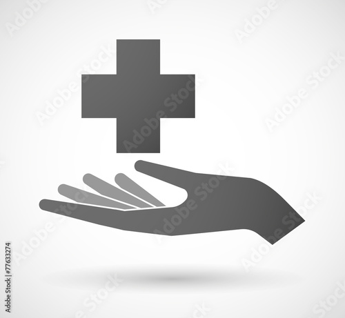 Hand giving a pharmacy sign