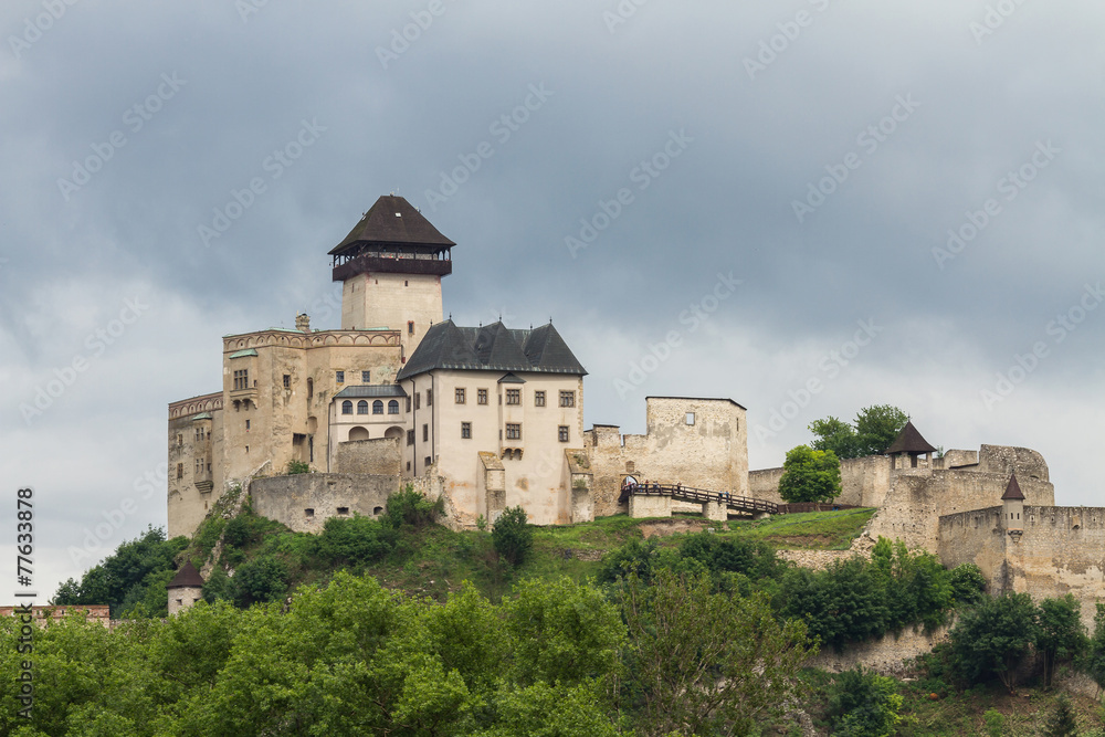 The medieval castle of the city of Trencin in Slovakia