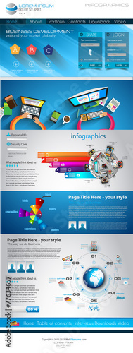 Flat Style Website Template - Elegant Design for Business