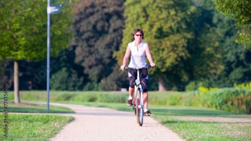 Wallpaper Mural Woman on bicycle Torontodigital.ca