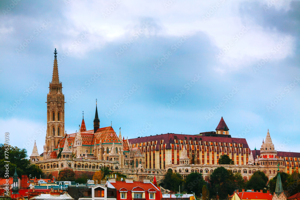 Fototapeta premium Old Budapest with St. Matthias church