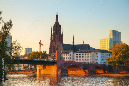 Obraz na płótnie Frankfurt Cathedral in Frankfurt am Main w salonie