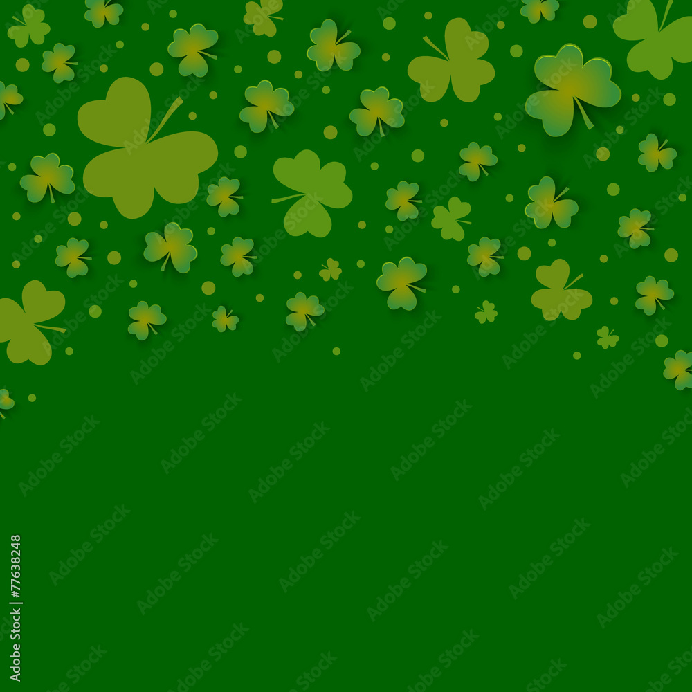 Irish shamrock leaves background for Happy St. Patrick's Day Irish shamrock leaves background for Happy St. Patrick's Day