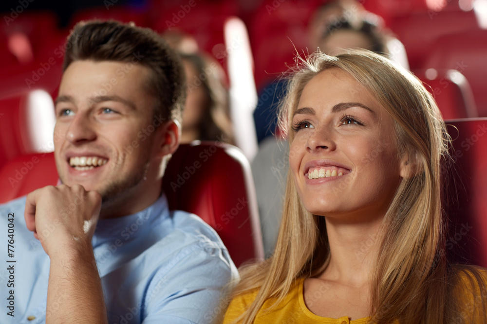 happy friends watching movie in theater happy friends watching movie in theater