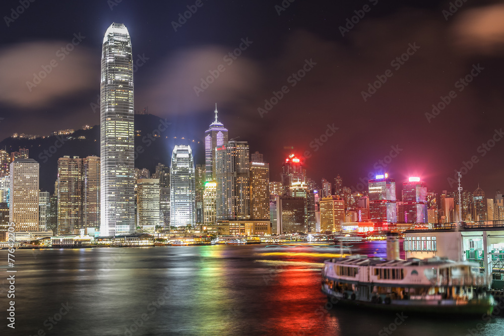 Obraz premium Hong-Kong de nuit