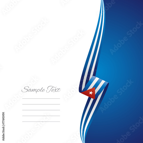 Cuba right side brochure vector