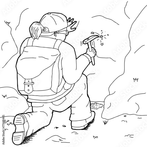 Outline of Lady Geologist