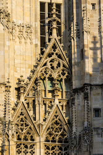 Gothic element of St. Stephen's Cathedral in Vienna, Austria photo