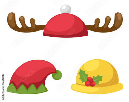 hat set isolated vector illustration