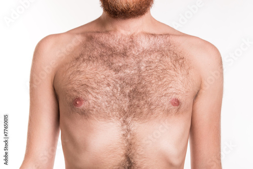 Obraz na płótnie Chest of a man with hair w salonie