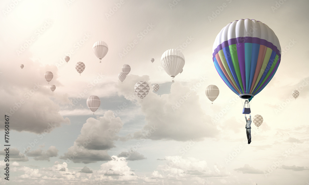 Obraz premium Aerostats in sky