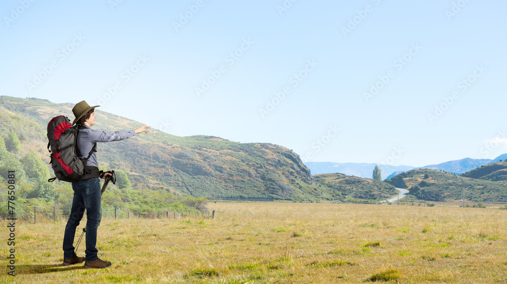 Naklejka premium Enjoying nature wilderness!