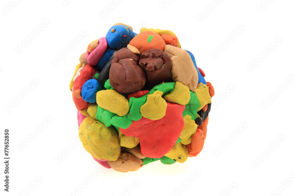 color plasticine sphere