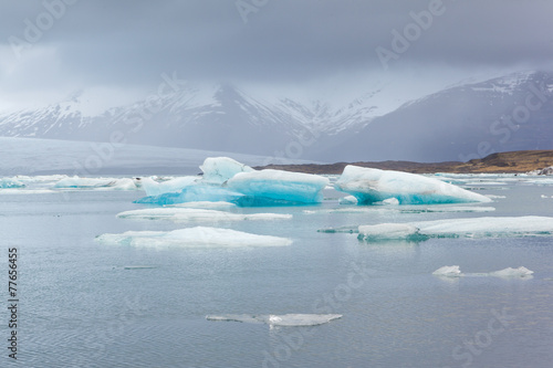 Icebergs in Jokulsarlon Glacier Lagoon  Iceland